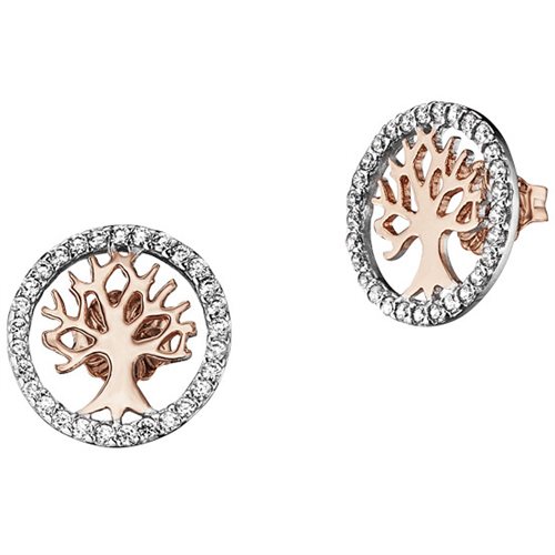 Orecchini Julie Julsen Donna Albero Della Vita in Argento Cubic Zirconia JJER2780.8 - JJER2780.8